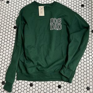NWT threads & needles dog dad light weight pullover sweatshirt size medium